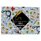 Personalisiert Nurse Abschluss Große Geschenktüte (Rückseite)