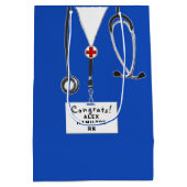 Personalisiert Nurse Abschluss Mittlere Geschenkta Mittlere Geschenktüte (Rückseite)