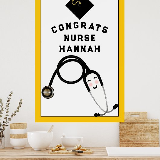 Personalisiert Nurse Abschluss Poster (Küche)