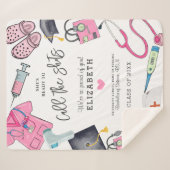 Personalisiert Nurse Abschluss Sherpadecke (Vorderseite (Horizontal))