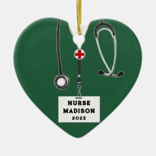 Personalisiert Nurse Christmas 2022 Sammelbar Keramik Ornament