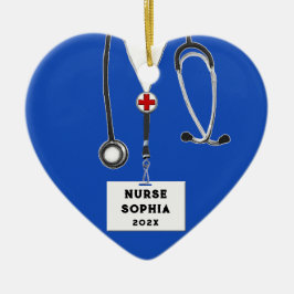 Personalisiert Nurse Christmas 2023 Sammelbar Keramik Ornament