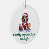 Personalisiert Nurse Dog Lover Beagle Weihnachten Keramik Ornament (Rechts)