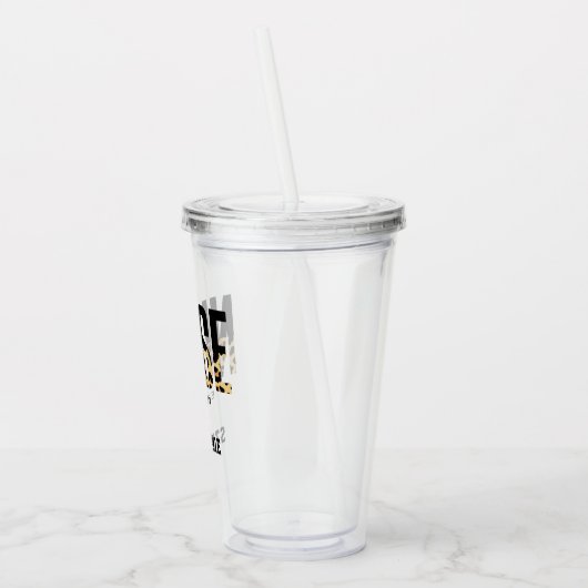 Personalisiert Nurse Est Cheetah RN Abschluss Acryltrinkbecher (Links)