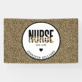 Personalisiert Nurse Est Cheetah RN Abschluss Banner (Horizontal)