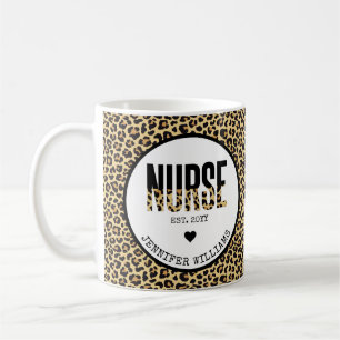 Personalisiert Nurse Est Cheetah RN Abschluss Kaffeetasse