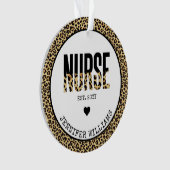 Personalisiert Nurse Est Cheetah RN Abschluss Ornament (Vorderseite)