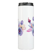 Personalisiert Nurse floral Stethoscope Gift Thermosbecher (Rückseite)