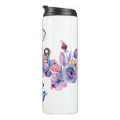 Personalisiert Nurse floral Stethoscope Gift Thermosbecher (Nach rechts gedreht)