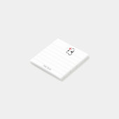 Personalisiert Nurse Niedlich White Stethoscope Post-it Klebezettel (angewinkelt)