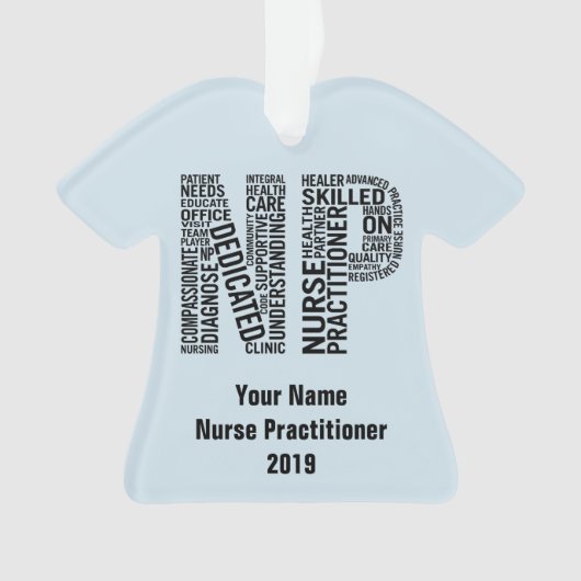 Personalisiert Nurse Practitioner NP Ornament (Vorderseite)