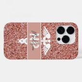 Personalisiert Nurse Practitioner Rose Gold Glitze Case-Mate iPhone Hülle (Rückseite (Horizontal))