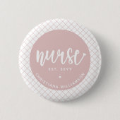 Personalisiert Nurse RN Abschluss Elegante Button (Vorderseite)