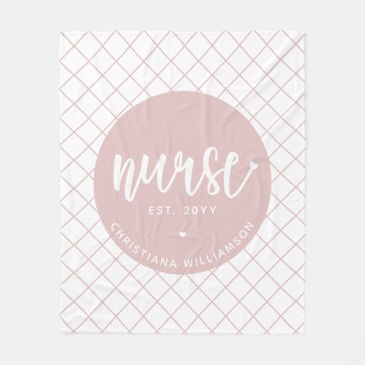 Personalisiert Nurse RN Abschluss Elegante Fleecedecke (Vorderseite)