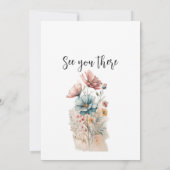 Personalisiert Nursing Abschluss Wasserfarben FIor Einladung (Rückseite)