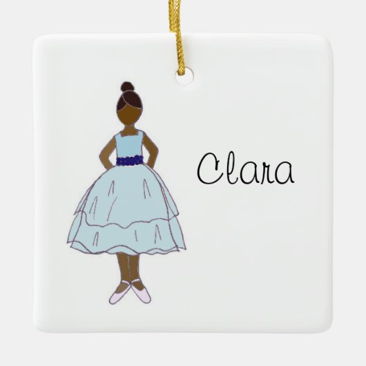 Personalisiert Nutcracker Ballet Clara Keramikornament (Vorderseite)