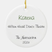 Personalisiert Nutcracker Marie Keepake Keramik Ornament (Hinten)