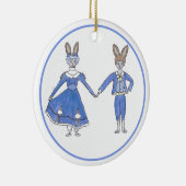 Personalisiert Nutcracker Mother Ginger Bunny Orna Keramik Ornament (Rechts)
