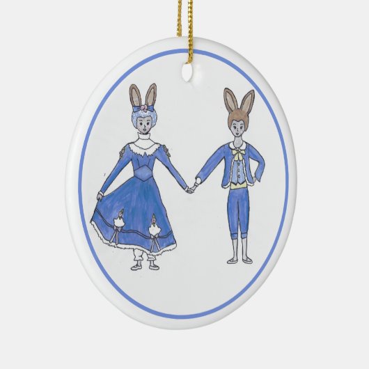 Personalisiert Nutcracker Mother Ginger Bunny Orna Keramik Ornament (Rechts)