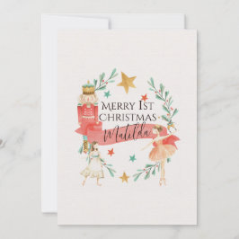 Personalisiert Nutcracker Theme Erste Weihnachtska Feiertagskarte