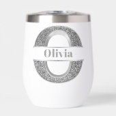 Personalisiert O Initial Silver Monogram Ihr Name (Vorderseite)