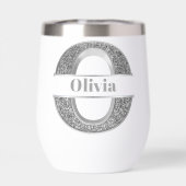 Personalisiert O Initial Silver Monogram Ihr Name (Rückseite)