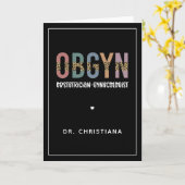 Personalisiert OBGYN Obstetriker Gynäkologe Karte (Gelbe Blume)