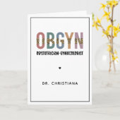 Personalisiert OBGYN Obstetriker Gynäkologe Karte (Gelbe Blume)
