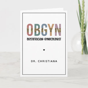 Personalisiert OBGYN Obstetriker Gynäkologe Karte