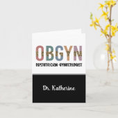 Personalisiert OBGYN Obstetriker Gynäkologe Karte (Gelbe Blume)