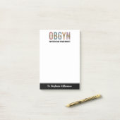 Personalisiert OBGYN Obstetriker Gynäkologe Post-it Klebezettel (Auf Schreibtisch)