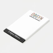 Personalisiert OBGYN Obstetriker Gynäkologe Post-it Klebezettel (angewinkelt)