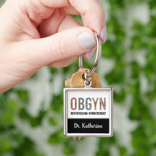 Personalisiert OBGYN Obstetriker Gynäkologe Schlüsselanhänger (Hand)
