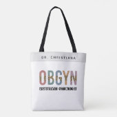 Personalisiert OBGYN Obstetriker Gynäkologe Tasche (Rückseite)