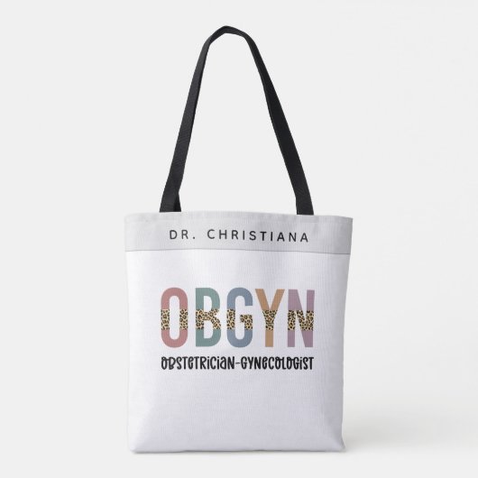 Personalisiert OBGYN Obstetriker Gynäkologe Tasche (Rückseite)