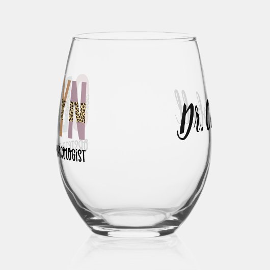 Personalisiert OBGYN Obstetriker Gynäkologe Weinglas Ohne Stiel (Links)