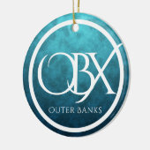 Personalisiert OBX Außenbanken NC Weihnachten Keramik Ornament (Links)