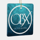 Personalisiert OBX Außenbanken NC Weihnachten Keramikornament (Rechts)
