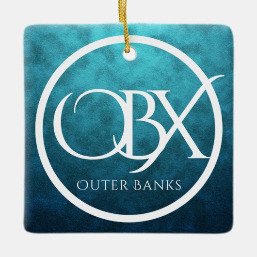 Personalisiert OBX Außenbanken NC Weihnachten Keramikornament (Vorderseite)