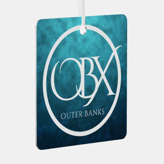 Personalisiert OBX Außenbanken NC Weihnachten Ornament Aus Metall (Vorderseite Rechts)