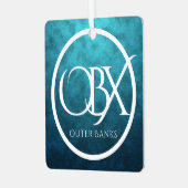 Personalisiert OBX Außenbanken NC Weihnachten Ornament Aus Metall (Vorderseite links)