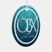 Personalisiert OBX Außenbanken NC Weihnachten Ornament Aus Metall (Vorderseite Rechts)