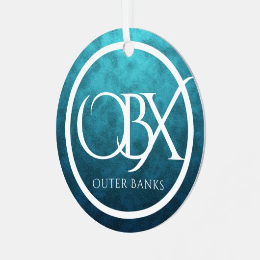 Personalisiert OBX Außenbanken NC Weihnachten Ornament Aus Metall (Vorderseite links)