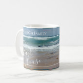 Personalisiert Ocean Beach House Kaffeetasse (Vorderseite Links)