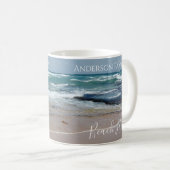 Personalisiert Ocean Beach House Kaffeetasse (VorderseiteRechts)