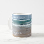 Personalisiert Ocean Beach House Kaffeetasse (Vorderseite Links)