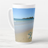 Personalisiert Ocean Beach Latte Tasse (Linke Ecke)