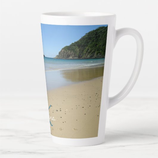 Personalisiert Ocean Beach Latte Tasse (Rechts)