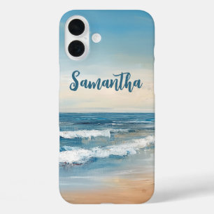 Personalisiert Ocean Beach Vacacation Scene iPhone 16 Plus Hülle