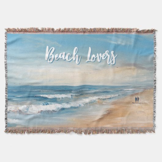 Personalisiert Ocean Beach Vacacation Scene Decke (Vorderseite)